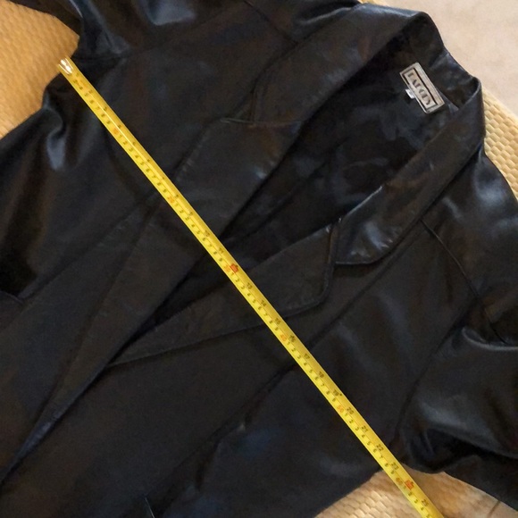 Parody Vintage Leather Unconstructed Open Jacket, shoulder pads, deep pockets - Picture 11 of 13